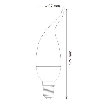 Globo - LOT 2x Ampoule LED E14/3W/230V 3000K